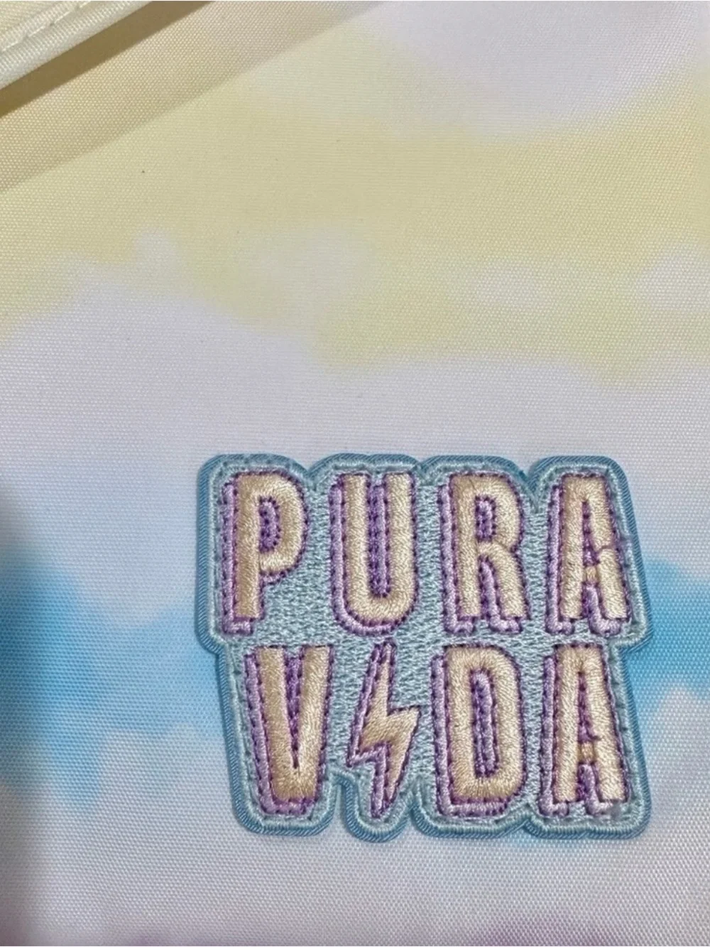 PURA VIDA Pastel Tie-Dye Laptop Case Holder- Purple, Yellow, Blue